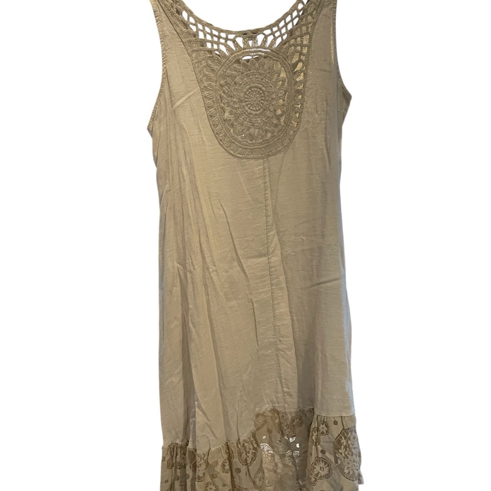 Elegant Beige Midi Dress